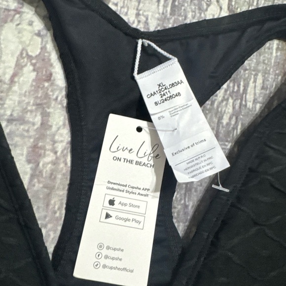 NWTS Black Textured Bikini - Picture 4 of 7